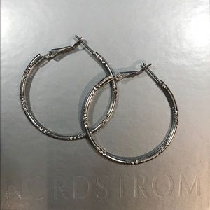 Medium/Small sized silver hoops